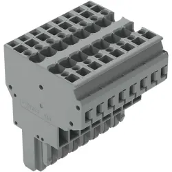 Socket header, 8 pole, pitch 5 mm, straight, gray, 769-128