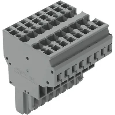 Socket header, 8 pole, pitch 5 mm, straight, gray, 769-128 - 1