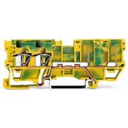 2-wire/2-pin PE basic terminal, spring-clamp connection, 0.08-4.0 mm², 1 pole, 32 A, yellow/green, 769-217
