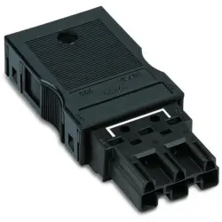 Plug, 3 pole, spring-clamp connection, 0.5-4.0 mm², black, 770-113/147-000
