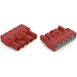 Plug, 5 pole, spring-clamp connection, 0.5-4.0 mm², red, 770-1315