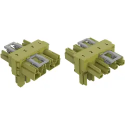 T connector, 4 pole, green, 770-1632