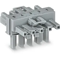T connector, 5 pole, gray, 770-1641