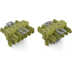 T connector, 5 pole, green, 770-1742