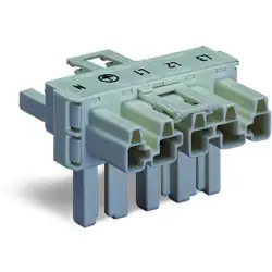 T connector, 5 pole, white, 770-671
