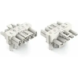 T connector, 5 pole, white, 770-672