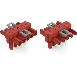 T connector, 5 pole, red, 770-921