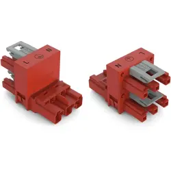 H-distributor, 3 pole, red, 770-934