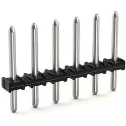 Pin header, 6 pole, pitch 3.5 mm, straight, black, 2091-1706