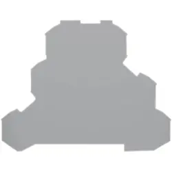 End/Intermediate plate, 0.7 mm, gray for terminal block, 2000-3291