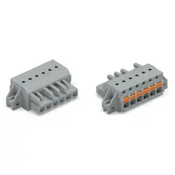 1-wire female connector, 10 pole, pitch 5 mm, gray, 2231-110/031-000