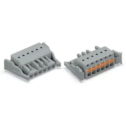 1-wire female connector, 11 pole, pitch 5 mm, gray, 2231-111/037-000