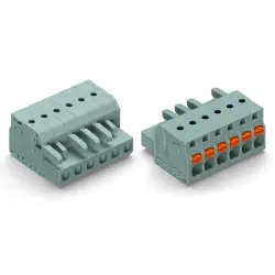 1-wire female connector, 17 pole, pitch 5 mm, gray, 2231-117/102-000