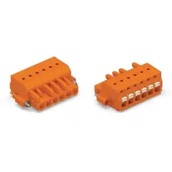 1-wire female connector, 16 pole, pitch 5.08 mm, orange, 2231-316/107-000
