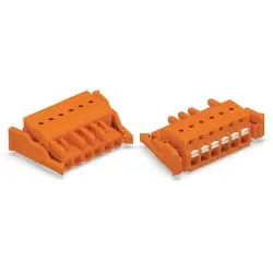 1-wire female connector, 16 pole, pitch 5.08 mm, orange, 2231-316/037-000
