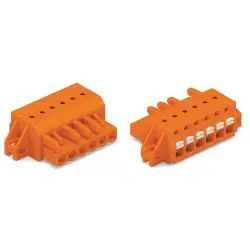 1-wire female connector, 17 pole, pitch 5.08 mm, orange, 2231-317/031-000