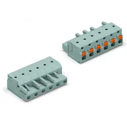 1-wire female connector, 13 pole, pitch 7.5 mm, gray, 2231-213/026-000