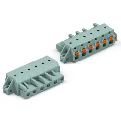 1-wire female connector, 13 pole, pitch 7.5 mm, gray, 2231-213/031-000