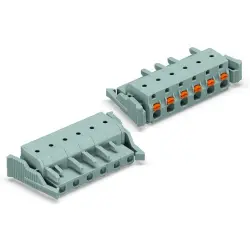 1-wire female connector, 13 pole, pitch 7.5 mm, gray, 2231-213/037-000