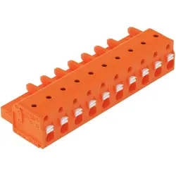 1-wire female connector, 10 pole, pitch 7.62 mm, orange, 2231-710/026-000