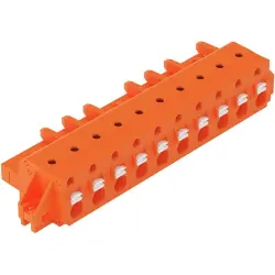 1-wire female connector, 10 pole, pitch 7.62 mm, orange, 2231-710/031-000
