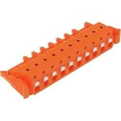 1-wire female connector, 10 pole, pitch 7.62 mm, orange, 2231-710/037-000