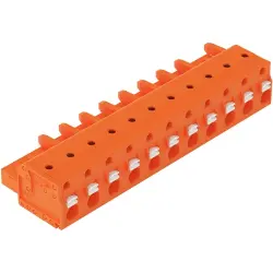 1-wire female connector, 11 pole, pitch 7.62 mm, orange, 2231-711/026-000