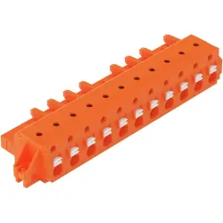 1-wire female connector, 11 pole, pitch 7.62 mm, orange, 2231-711/031-000