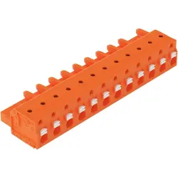 1-wire female connector, 12 pole, pitch 7.62 mm, orange, 2231-712/026-000