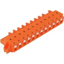 1-wire female connector, 12 pole, pitch 7.62 mm, orange, 2231-712/031-000