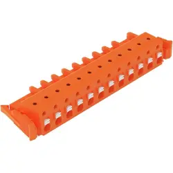 1-wire female connector, 12 pole, pitch 7.62 mm, orange, 2231-712/037-000
