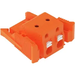1-wire female connector, 2 pole, pitch 7.62 mm, orange, 2231-702/037-000