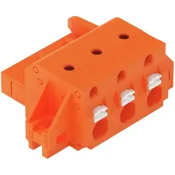 1-wire female connector, 3 pole, pitch 7.62 mm, orange, 2231-703/031-000