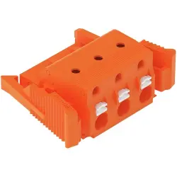 1-wire female connector, 3 pole, pitch 7.62 mm, orange, 2231-703/037-000