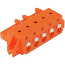 1-wire female connector, 5 pole, pitch 7.62 mm, orange, 2231-705/031-000