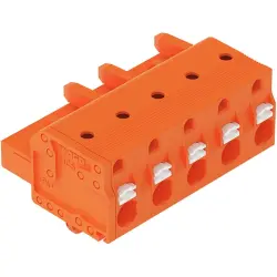 1-wire female connector, 5 pole, pitch 7.62 mm, orange, 2231-705/008-000