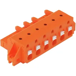 1-wire female connector, 6 pole, pitch 7.62 mm, orange, 2231-706/031-000