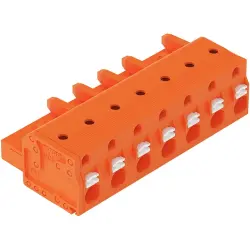 1-wire female connector, 7 pole, pitch 7.62 mm, orange, 2231-707/026-000