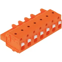1-wire female connector, 7 pole, pitch 7.62 mm, orange, 2231-707/008-000