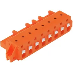1-wire female connector, 8 pole, pitch 7.62 mm, orange, 2231-708/031-000