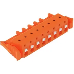 1-wire female connector, 8 pole, pitch 7.62 mm, orange, 2231-708/037-000