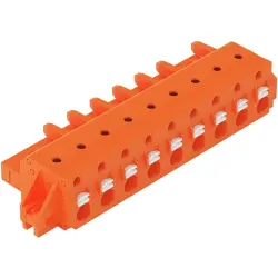 1-wire female connector, 9 pole, pitch 7.62 mm, orange, 2231-709/031-000