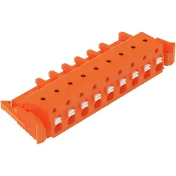 1-wire female connector, 9 pole, pitch 7.62 mm, orange, 2231-709/037-000