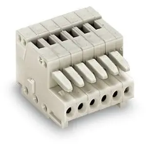 Socket header, 9 pole, pitch 2.5 mm, light gray, 733-109 - 1