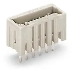 Pin header, 9 pole, pitch 2.5 mm, straight, light gray, 733-339