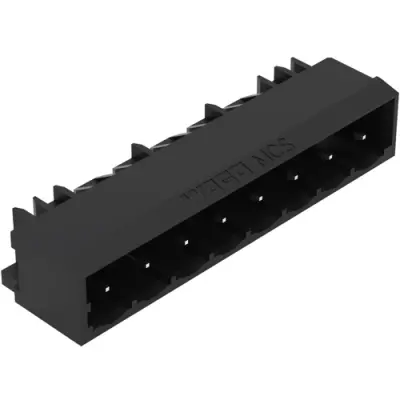 Pin header, 8 pole, pitch 5 mm, black, 231-438/001-000/105-604 - 1