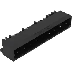 Pin header, 9 pole, pitch 5 mm, black, 231-439/001-000/105-604