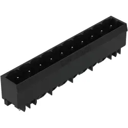 Pin header, 10 pole, pitch 5 mm, black, 231-140/001-000/105-604