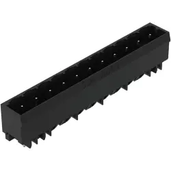 Pin header, 11 pole, pitch 5 mm, black, 231-141/001-000/105-604