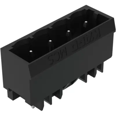 Pin header, 4 pole, pitch 5 mm, black, 231-134/001-000/105-604 - 1